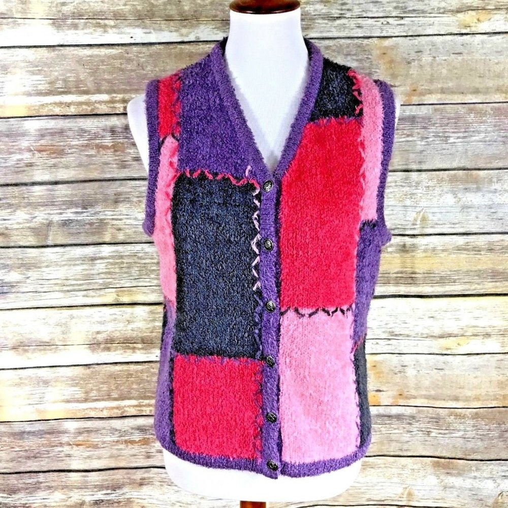Christopher Banks Colorblock Mohair Blend Vest